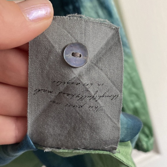 Raquel Allegra Poet Top Elegant Green Tie-Dye Women's in Jade Tie Dye - Picture 9 of 13